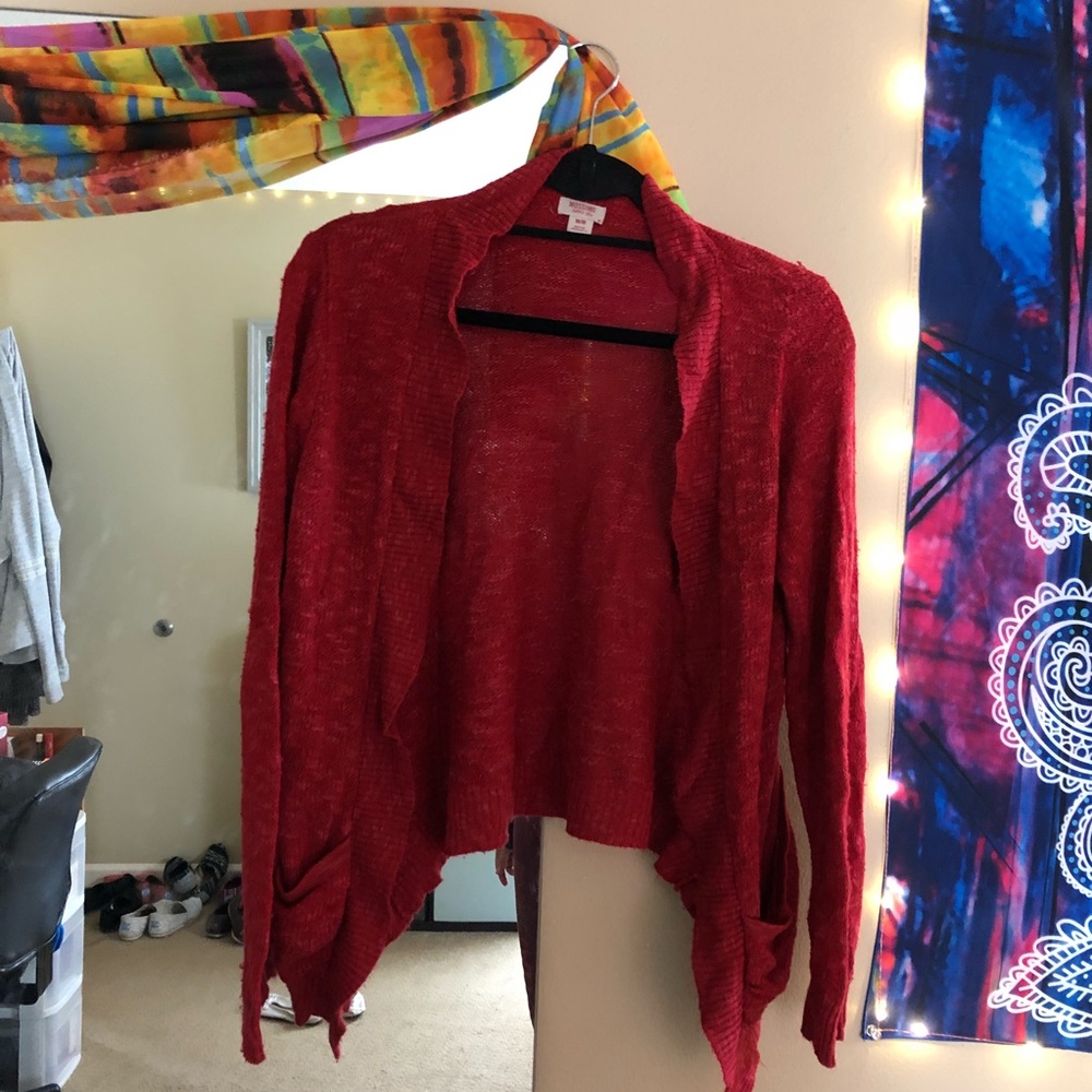 Mossimo Red Cardigan Sweater Jacket